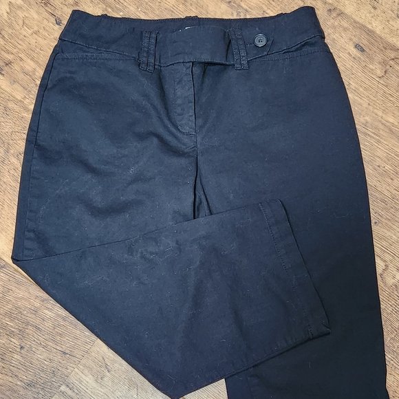 LOFT Pants - ANN TAYLOR LOFT - Women's Black Curvy Capril - Sz 2